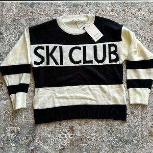 Stitch & Feather Ski Club sweater small